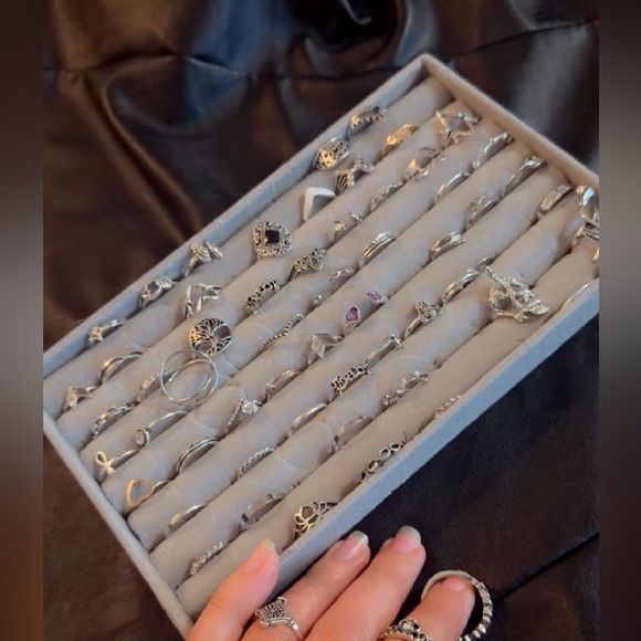 Women silvery Finger Rings Mix Style Jewelry - Picture 7 of 9